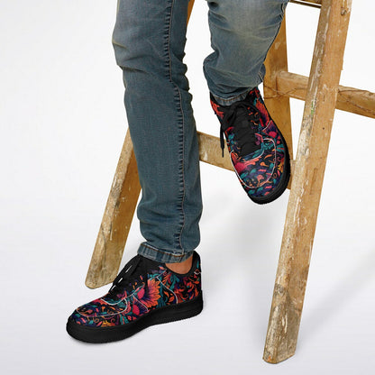Core Low Shoes – Retro Floral Sneakers for Hippie Style