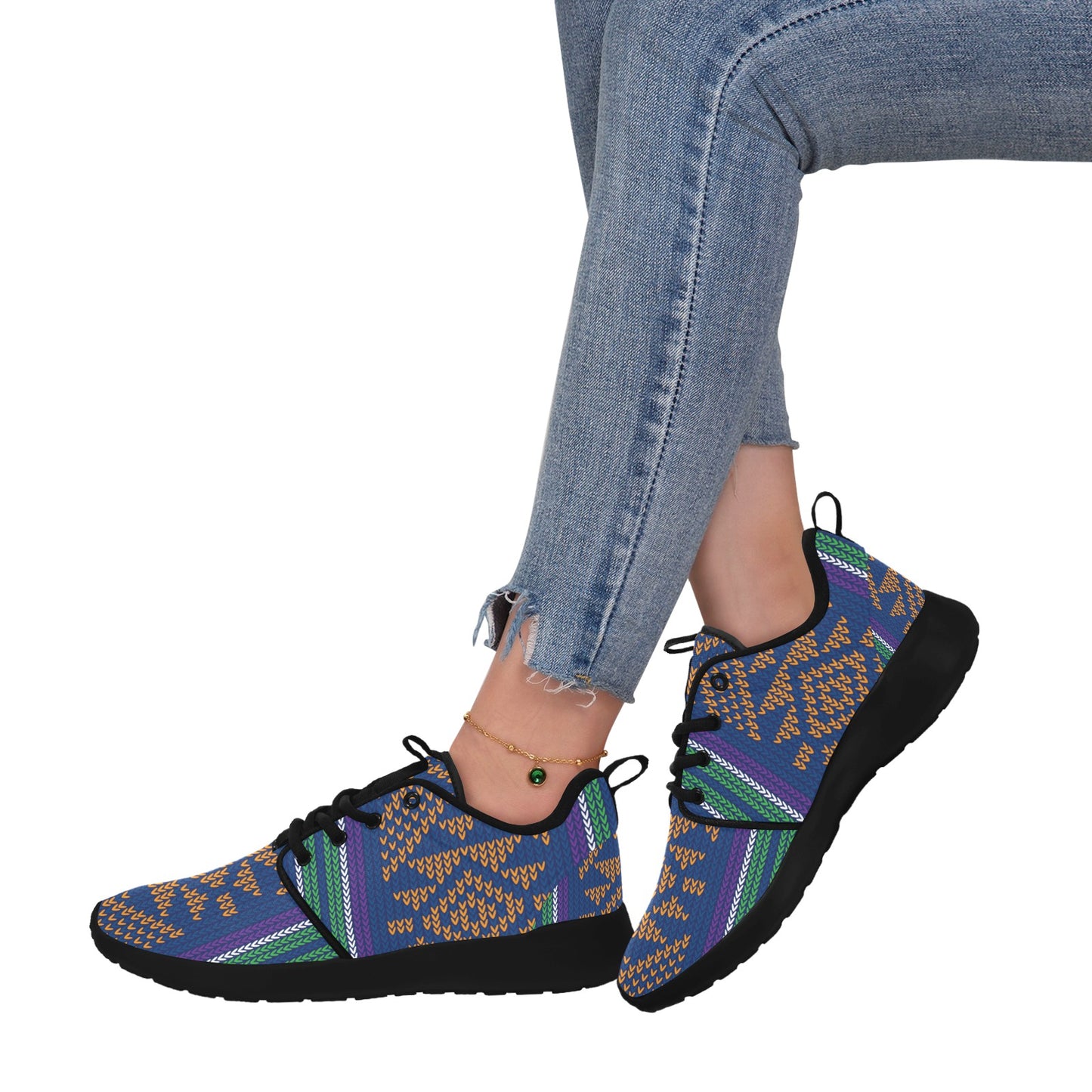 Women's Sneakers, Boho style shoes, Low Top Sneakers, Hand designed shoes, Comfortable, Casual walking shoes ,Yolo Vibe Fashion Sleek shoes