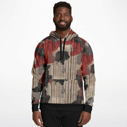 Red & Black Fashion Hoodie -  Men & Women Bohemian Style  Abstract Art Abstract Expressionism