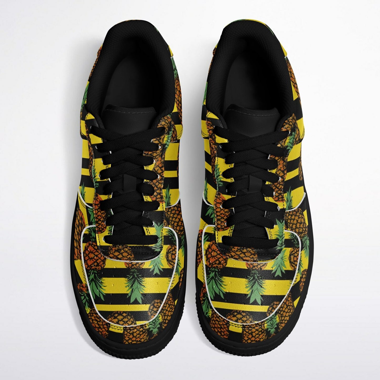 Core Low Shoes, Tropical Pineapple Sneakers, Colorful Summer Low Tops, Beach Vacation Shoes, Custom Shoes