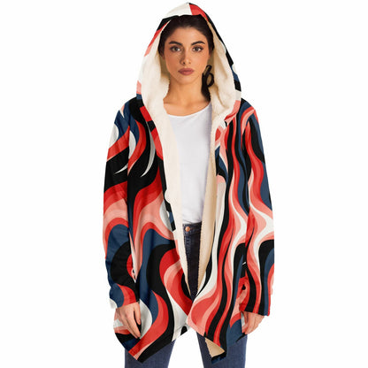 Showstopper Swirl Red Pink White Black Multicolor Hooded Wrap Custom Design