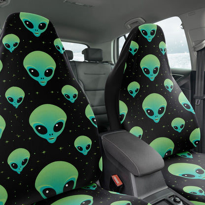 Alien Skulls Car Seat Covers – Custom Futuristic & Creative Design