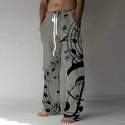 Men's Trousers Summer Pants Beach Pants Elastic Designer Front Pocket Straight Leg Graphic Prints Graffiti Comfort Casual Pants