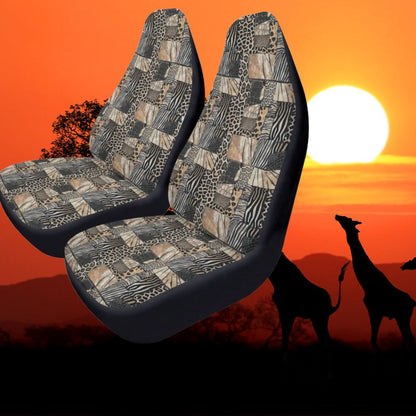 Animal Print Car Seat Covers - 2Pcs