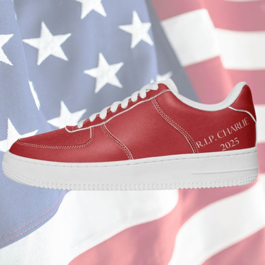 R.I.P. Charlie 2025 Red & White Core Low Shoes Patriot Christian