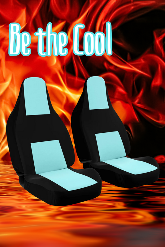 Mint Green & Black Classy Car Seat Covers – Stylish Protection for Your Car or Truck, Easy to Install Custom Design