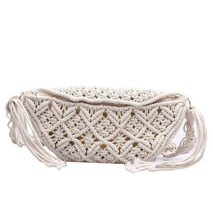 Bohemian Macrame Braid Fanny Pack for Beach Use