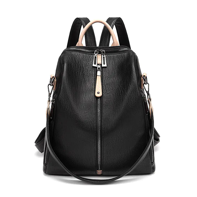 Trendy Women's Anti-Theft Soft Leather Backpack