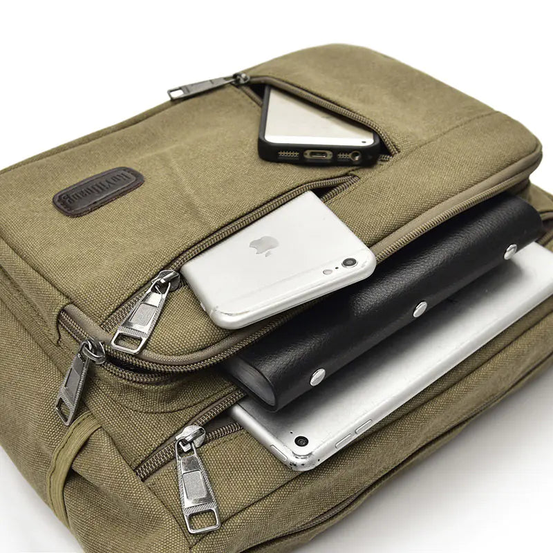 Canvas Shoulder Bag - Large Capacity Crossbody Bag