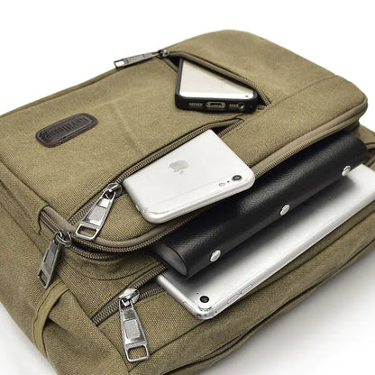 Canvas Shoulder Bag - Large Capacity Crossbody Bag