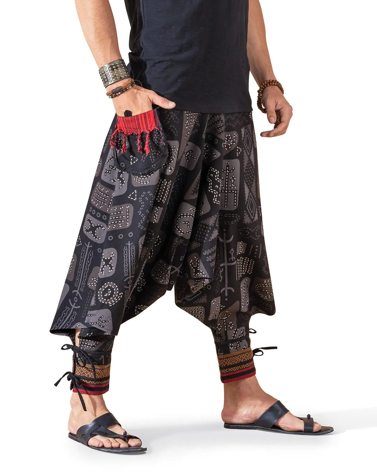 Festival Clothes Tribal Hippie Elephant Pajama Parachute Pants Boho Summer Clothes Yoga Harem Pants for Men Terra Fragments X-Large