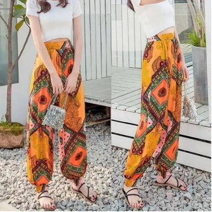Bohemian Harem Pants for Beach Vacation and Travel