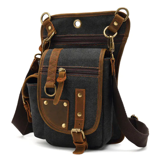 Men's Canvas Fanny Pack - Casual Crossbody Bag