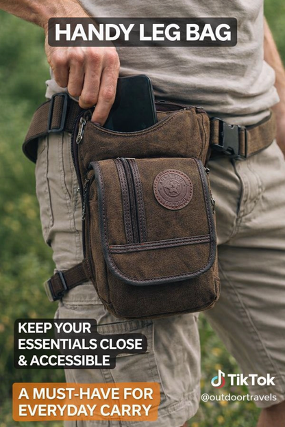 Canvas Waist Bag Thigh Pack Waist Bag Fanny Packs Tactical Leg Bag Thigh Pouch Bag Crossbody Bag Shoulder Bag