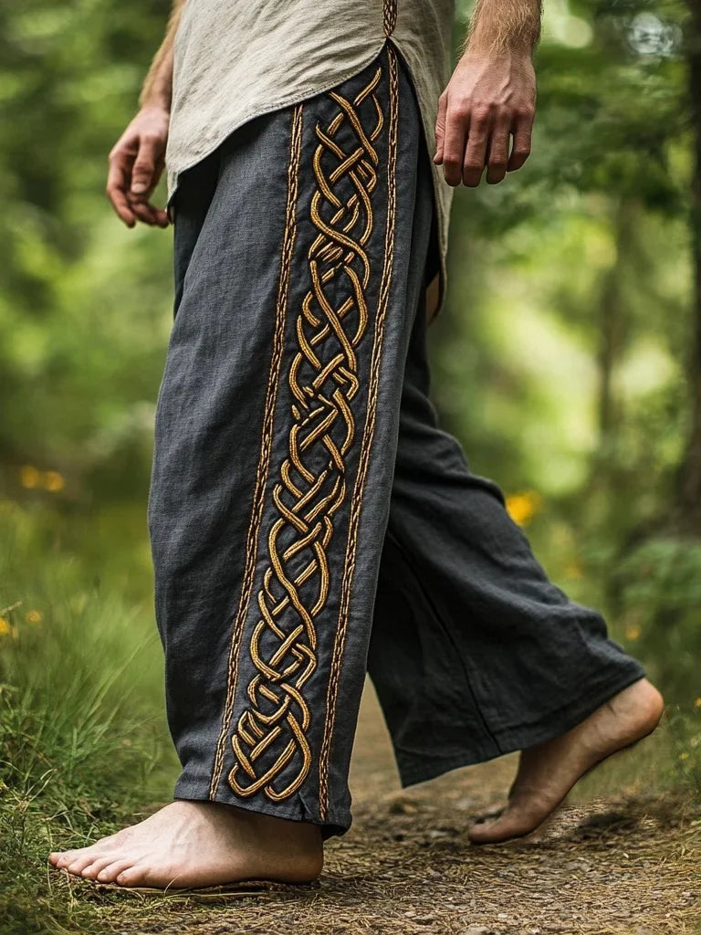 NEW Men's Viking Retro North European Eagle Totem 3D Printed Casual Pants Drawstring Straight Leg Pants Summer Beach Pants