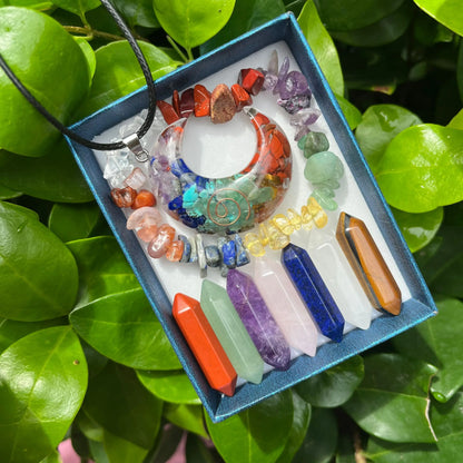 9pcs Pointed Quartz Crystal, Chakra Healing Stones And Crystals Set, Hexagon Rose Quartz Gems For Meditation Bedroom Decor