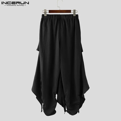 Men's Casual Pants Harem Pant Pleated Long Trousers Streetwear Oversize Men's Clothing S-5XL