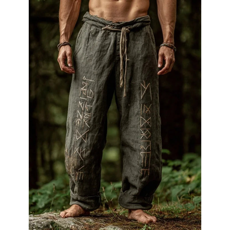 NEW Men's Viking Retro North European Eagle Totem 3D Printed Casual Pants Drawstring Straight Leg Pants Summer Beach Pants