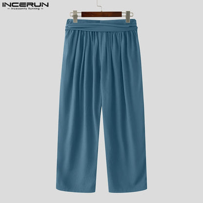 Men's Casual Pants Harem Pant Pleated Long Trousers Streetwear Oversize Men's Clothing S-5XL