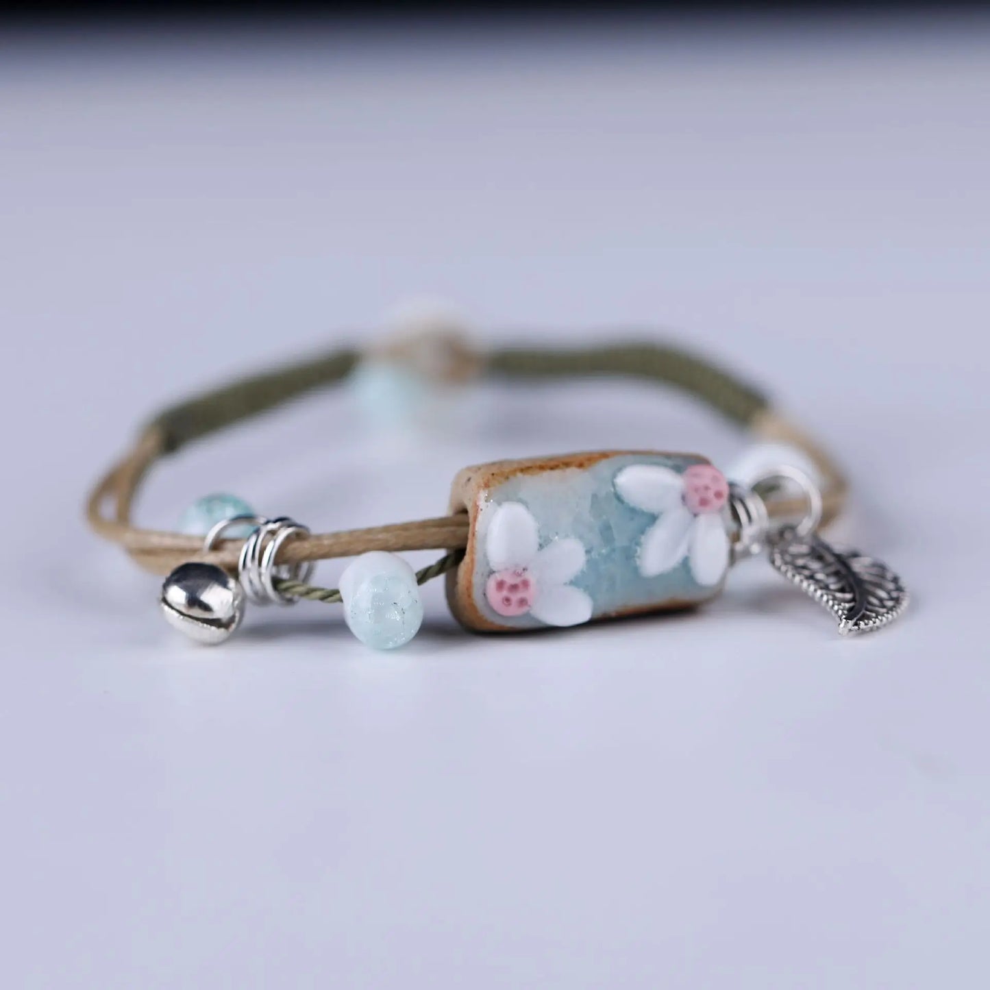 Handmade Boho Gypsy Hippie Design Brown Leather Star G Clef Note Metal Charms Wood Button Beads Wrap Unisex Adjustable Bracelet