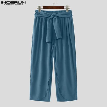 Men's Casual Pants Harem Pant Pleated Long Trousers Streetwear Oversize Men's Clothing S-5XL