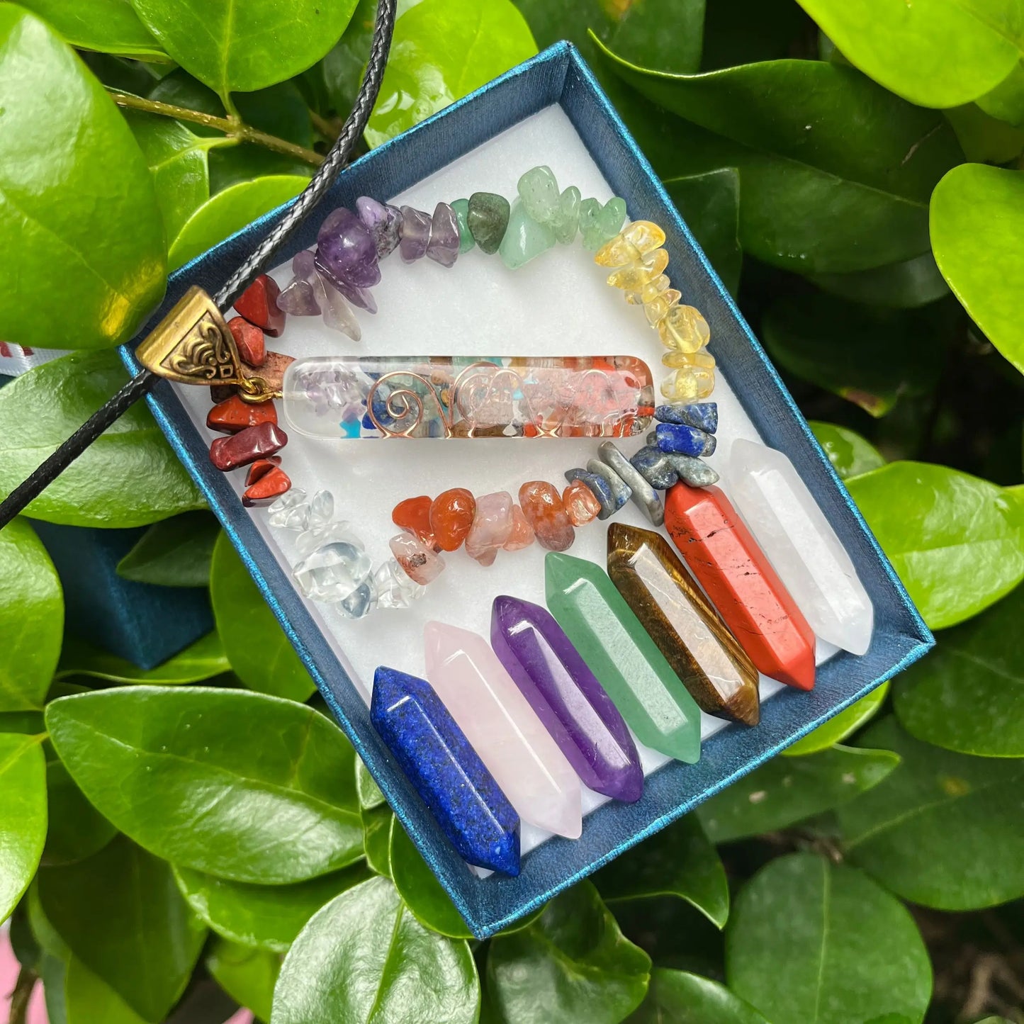 9pcs Pointed Quartz Crystal, Chakra Healing Stones And Crystals Set, Hexagon Rose Quartz Gems For Meditation Bedroom Decor