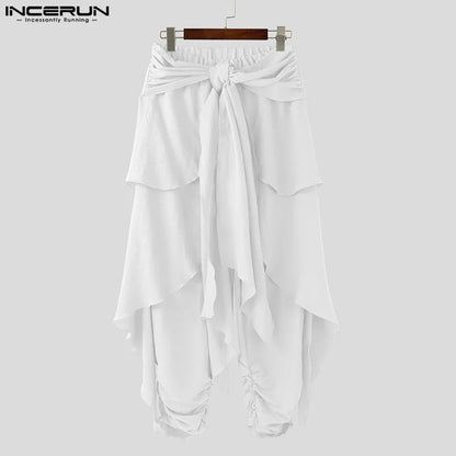 Men's Casual Pants Harem Pant Pleated Long Trousers Streetwear Oversize Men's Clothing S-5XL