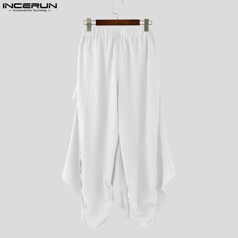 Men's Casual Pants Harem Pant Pleated Long Trousers Streetwear Oversize Men's Clothing S-5XL