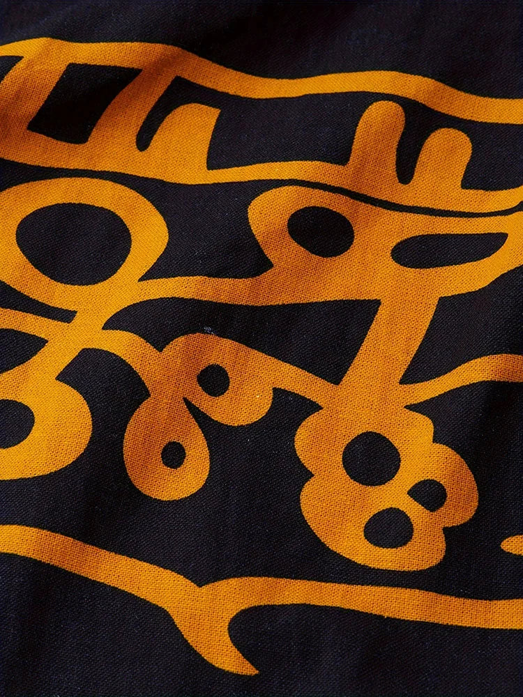 Men's Stylish Vintage Harem Pants Drop Crotch Design Casual Trousers Breathable Loose Fit Boho Pants Random Print Joggers