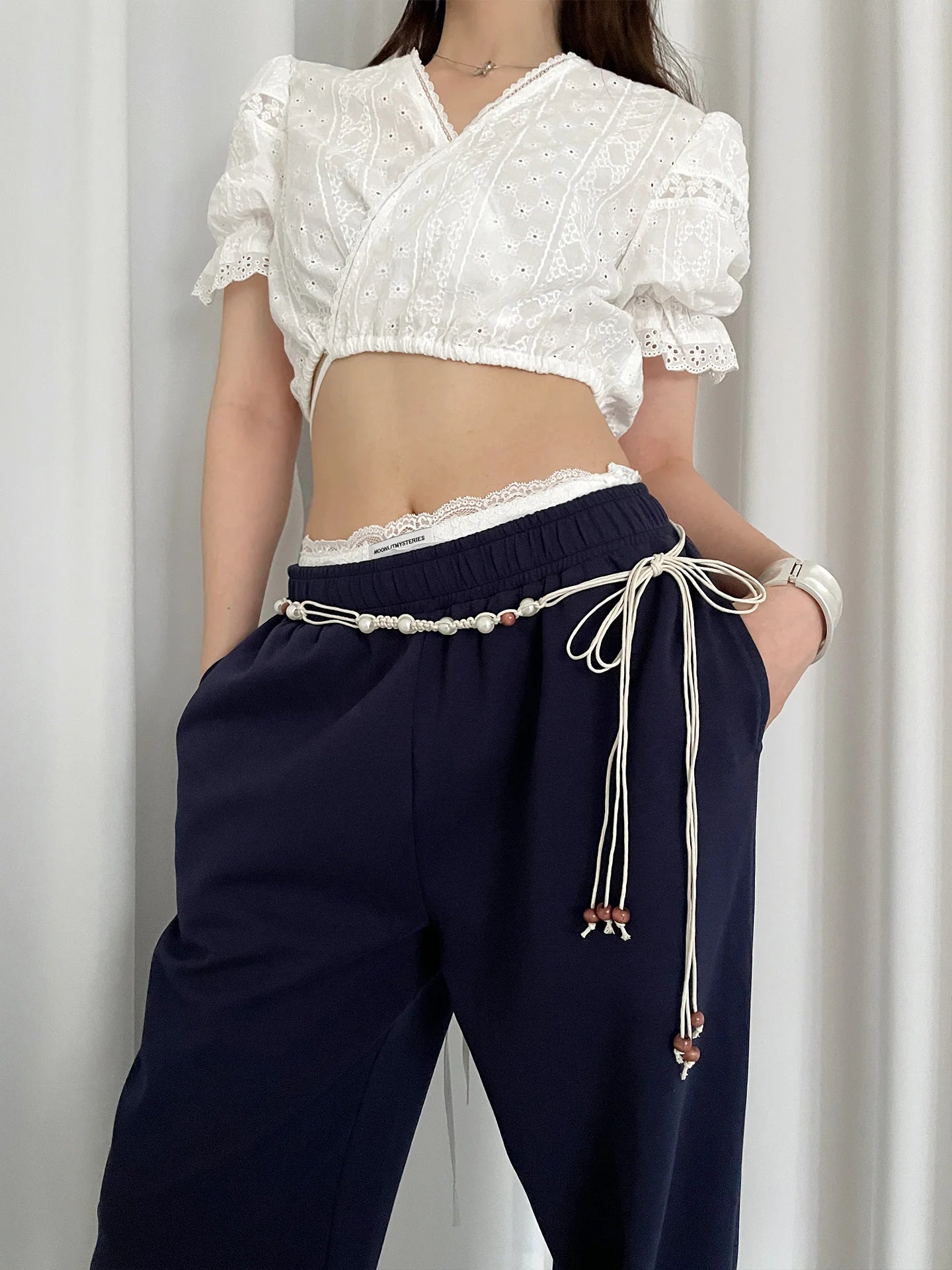 Bohemian Style Flower Beads Waist Belt For Women High-End Versatile Skirt And Jeans Waist Chain For Summer Belt Accessory