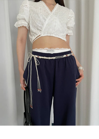 Bohemian Style Flower Beads Waist Belt For Women High-End Versatile Skirt And Jeans Waist Chain For Summer Belt Accessory