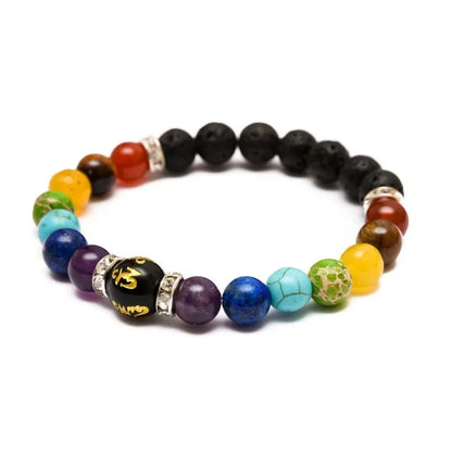 2pcs 7 Chakra Bracelet with Meaning Card for Men Women Natural Crystal Healing Anxiety Jewellery Mandala Yoga Bracelet Gift