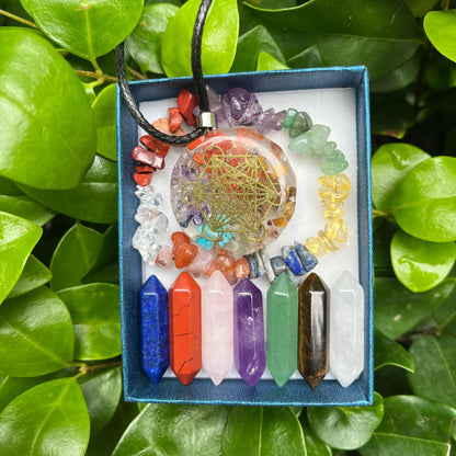 9pcs Pointed Quartz Crystal, Chakra Healing Stones And Crystals Set, Hexagon Rose Quartz Gems For Meditation Bedroom Decor