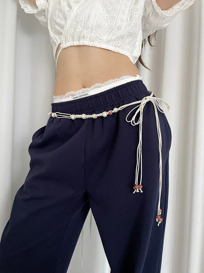 Bohemian Style Flower Beads Waist Belt For Women High-End Versatile Skirt And Jeans Waist Chain For Summer Belt Accessory