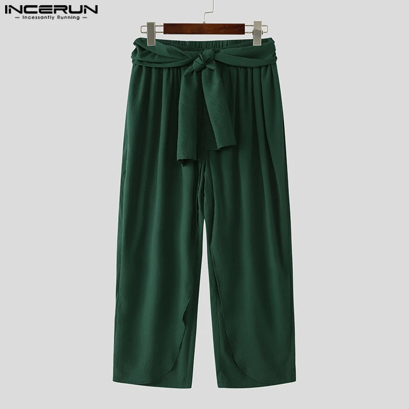 Men's Casual Pants Harem Pant Pleated Long Trousers Streetwear Oversize Men's Clothing S-5XL