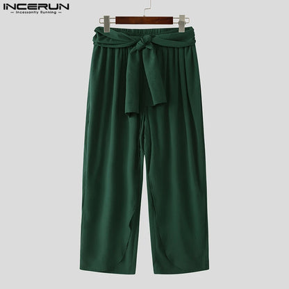 Men's Casual Pants Harem Pant Pleated Long Trousers Streetwear Oversize Men's Clothing S-5XL