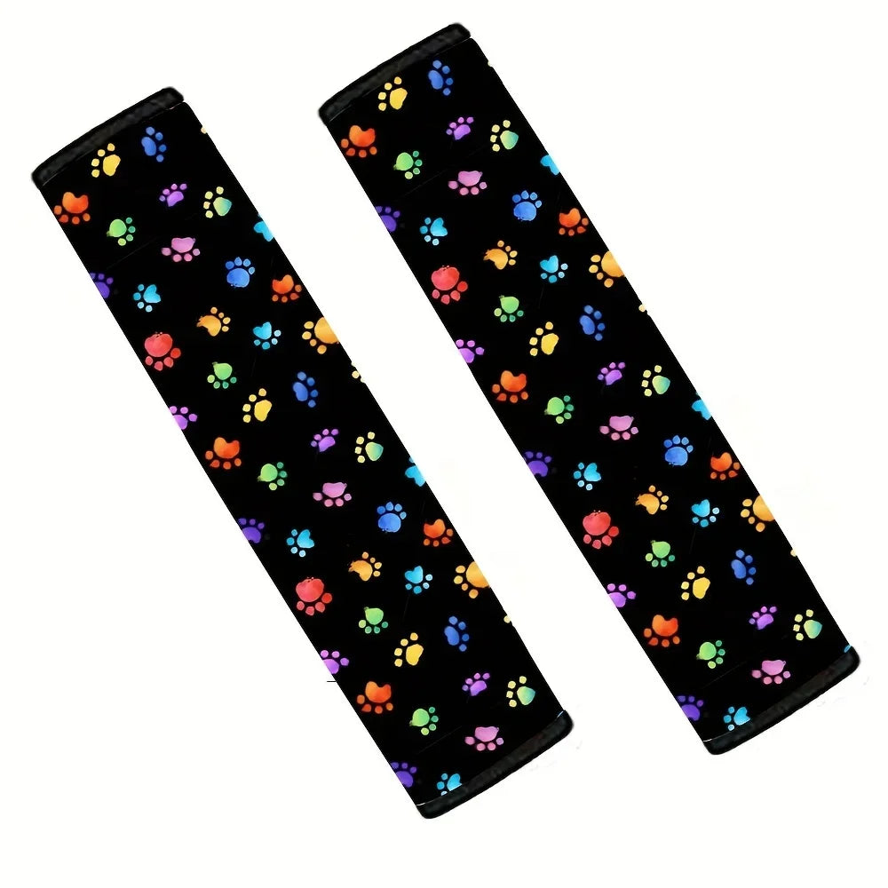 Universal Car Seat Belt Cover For Kids Adults A More Comfortable Driving Compatible With All Cars And Backpack Accessories  Dog Paw PrintPaw