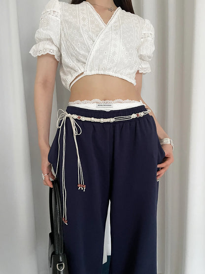 Bohemian Style Flower Beads Waist Belt For Women High-End Versatile Skirt And Jeans Waist Chain For Summer Belt Accessory