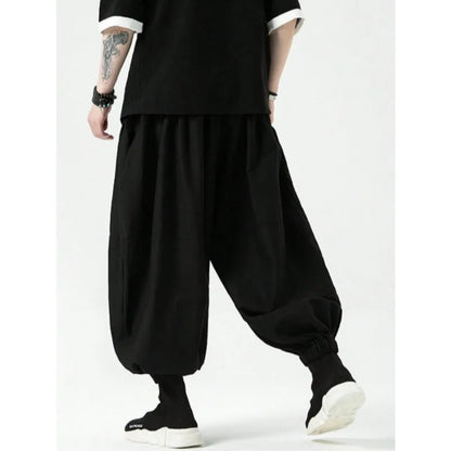 New Men Pants Fashion Korean Style Harem Loose Style Cotton Pants Man Solid Trousers