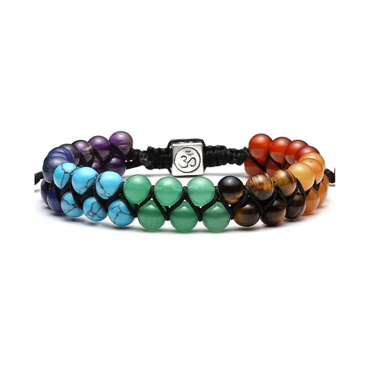 Chakra Treatment Crystal Bracelet Yoga Stone Adjustable Beads Bracelet Meditation Relaxation Anxiety Women's Bracelet