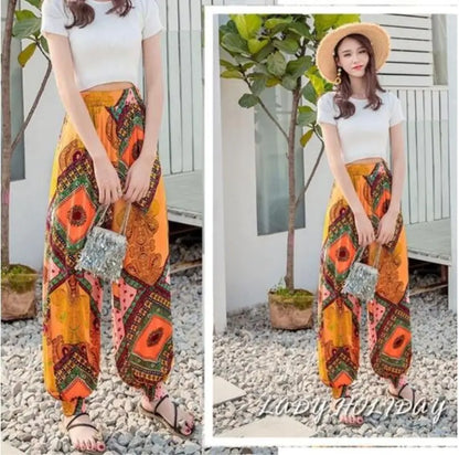 Bohemian Harem Pants for Beach Vacation and Travel