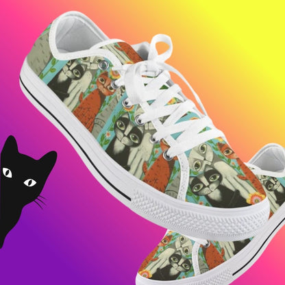 Whimsical Cats Low Top Women's Shoes