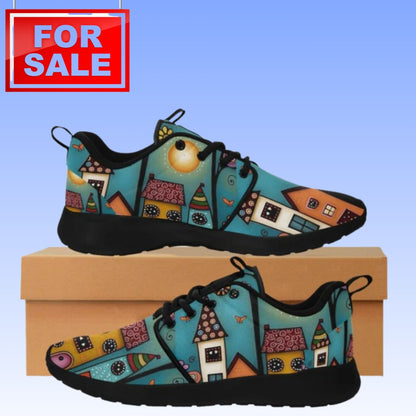 Women's Whimsical House Sneakers