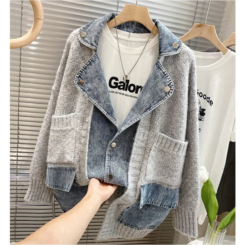 Women's Oversized Patchwork Denim Jacket