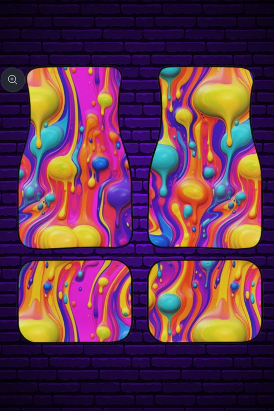 Wild Wet Paint Drip Car Mats - Super Cool Special Edition