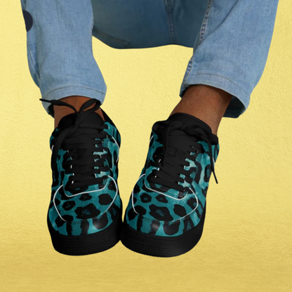Teal Leopard Sneakers — Where Urban Edge Meets Wild Style