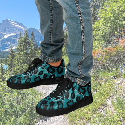 Teal Leopard Sneakers — Where Urban Edge Meets Wild Style