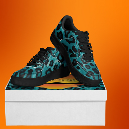 Teal Leopard Sneakers — Where Urban Edge Meets Wild Style