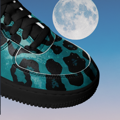 Teal Leopard Sneakers — Where Urban Edge Meets Wild Style