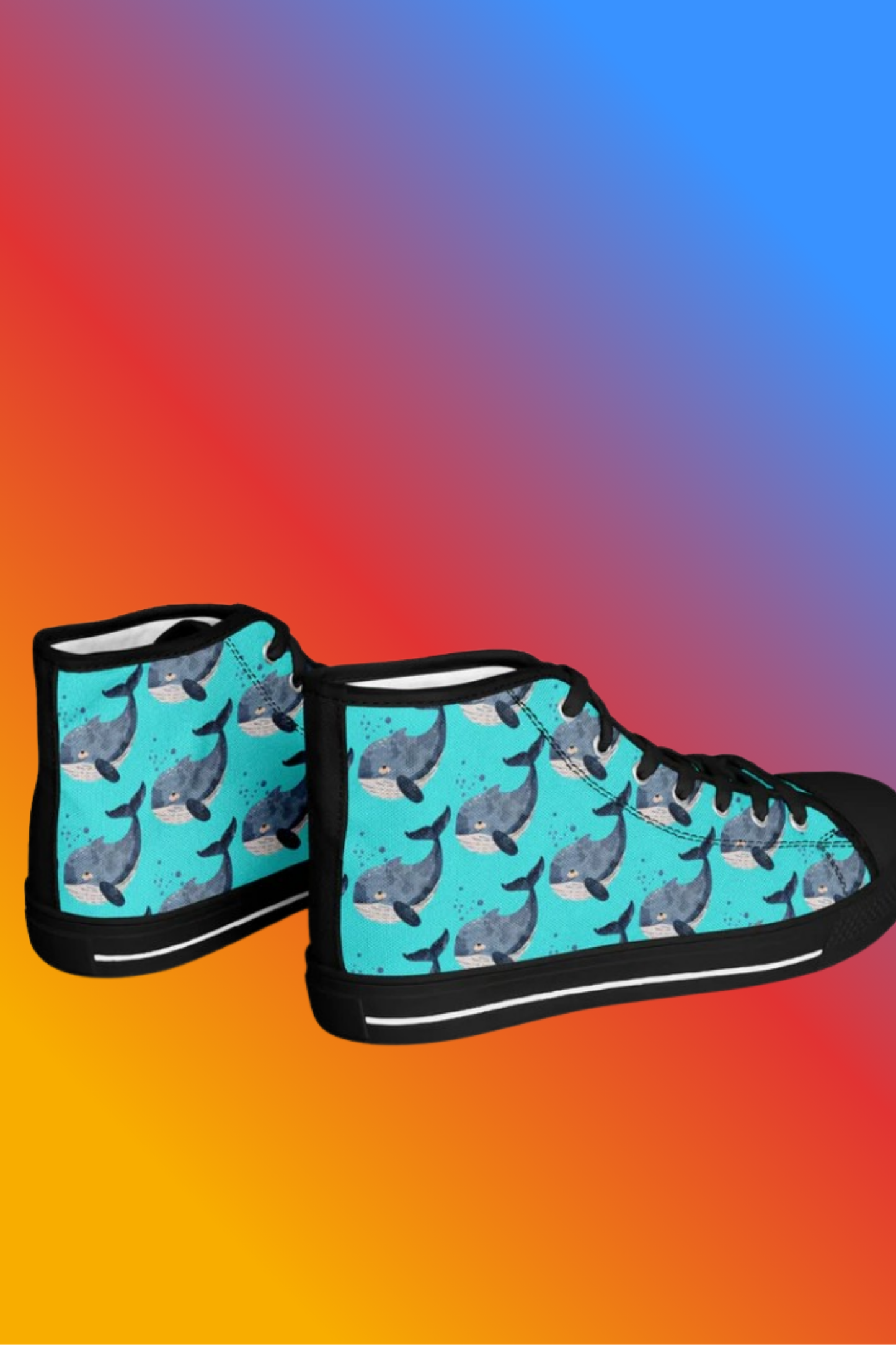 Urban Peak High Top Shoes | Cute Whale Watercolor Marine Sneakers